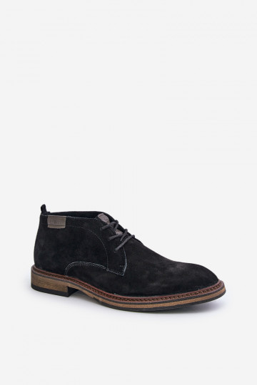 INildlederschuhe Männlich mit Schnürsenkeln Big Star OO174146 schZuarze Farbe