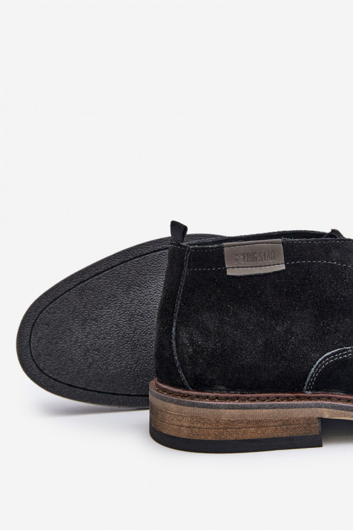 INildlederschuhe Männlich mit Schnürsenkeln Big Star OO174146 schZuarze Farbe INildlederschuhe Männlich mit Schnürsenkeln Big Star OO174146 schZuarze Farbe