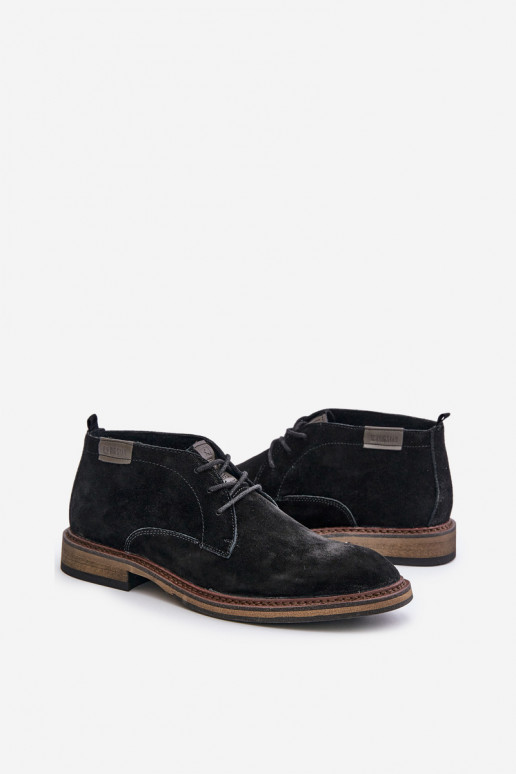 INildlederschuhe Männlich mit Schnürsenkeln Big Star OO174146 schZuarze Farbe INildlederschuhe Männlich mit Schnürsenkeln Big Star OO174146 schZuarze Farbe