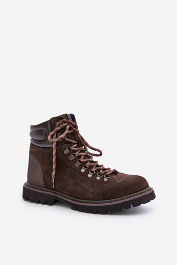 aus INildleder sich Zuarm laufen Stiefel Schuhe Männlich Big Star OO174644 Hi-Poly System braune Farbe