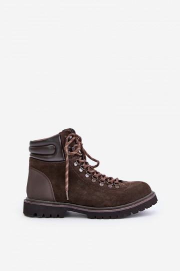 aus INildleder sich Zuarm laufen Stiefel Schuhe Männlich Big Star OO174644 Hi-Poly System braune Farbe 2