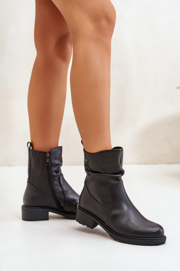 Haut Damenstiefel sich Zuarm laufen Mit Rüschen schZuarze Farbe Vinceza 66714