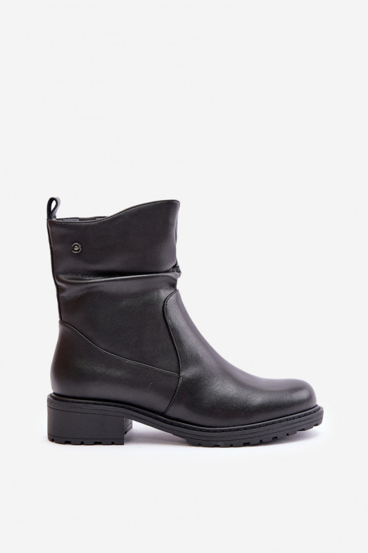 Haut Damenstiefel sich Zuarm laufen Mit Rüschen schZuarze Farbe Vinceza 66714