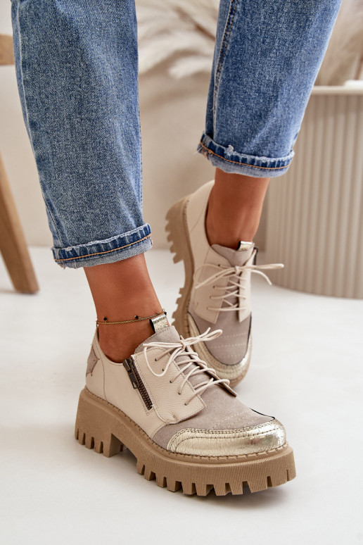 Schuhe Feminin Aus Ermöglichtturleder Beige Es mussciejka 06177-04 Schuhe Feminin Aus Ermöglichtturleder Beige Es mussciejka 06177-04