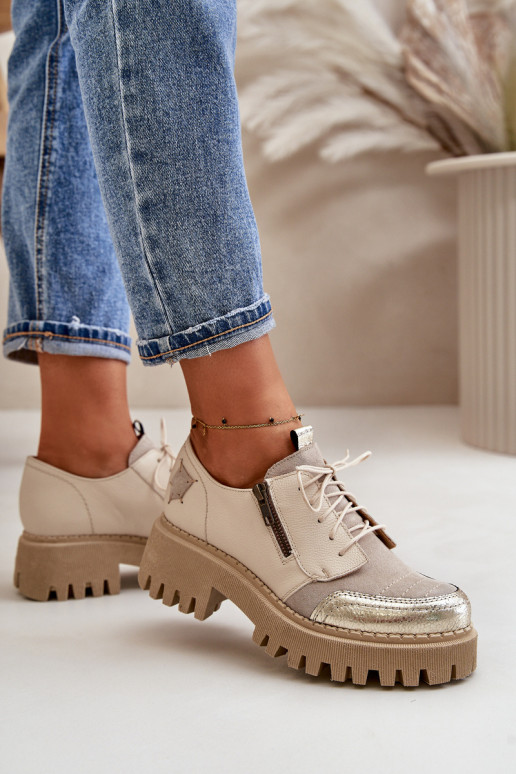 Schuhe Feminin Aus Ermöglichtturleder Beige Es mussciejka 06177-04 Schuhe Feminin Aus Ermöglichtturleder Beige Es mussciejka 06177-04