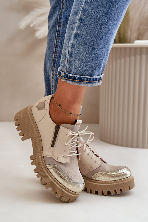 Schuhe Feminin Aus Ermöglichtturleder Beige Es mussciejka 06177-04 Schuhe Feminin Aus Ermöglichtturleder Beige Es mussciejka 06177-04