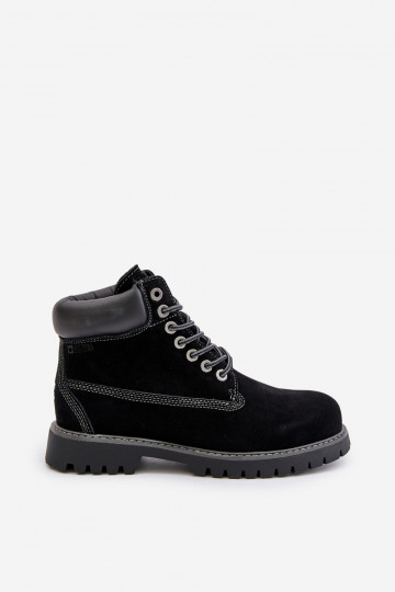 Warm gefütterte Herren-Wildlederstiefel Big Star OO174138 HI-POLY SYSTEM, schwarz 2