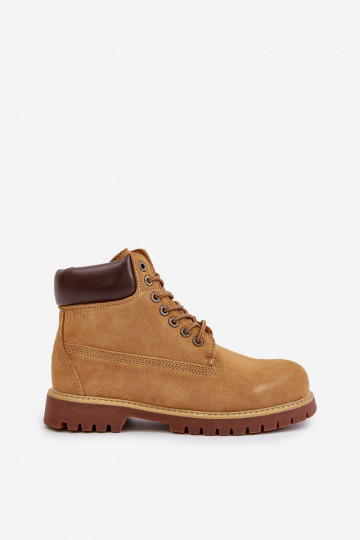 Warm gefütterte Herren-Wildlederstiefel Big Star OO174136 HI-POLY SYSTEM, braun 2