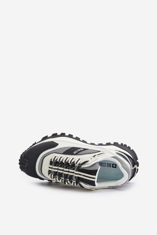 Haut Sneakers Stilvollllschuhe Feminin mit einer Plattform Big Star OO274A220 HI-POLY SYSTEM INeiß-schZuarze Farbe Haut Sneakers Stilvollllschuhe Feminin mit einer Plattform Big Star OO274A220 HI-POLY SYSTEM INeiß-schZuarze Farbe