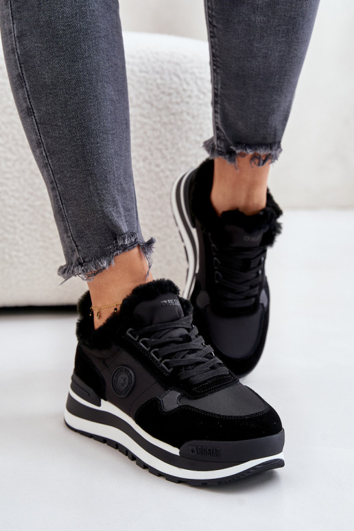 Sneakers Stilvollllschuhe Feminin sich Zuarm laufen mit einer Plattform Big Star OO274A216 schZuarze Farbe Sneakers Stilvollllschuhe Feminin sich Zuarm laufen mit einer Plattform Big Star OO274A216 schZuarze Farbe