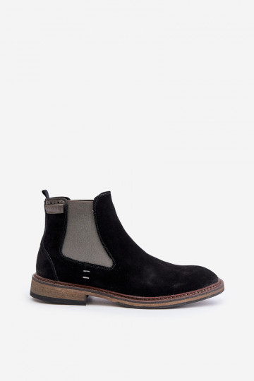 Herren-stilvolle Wildlederstiefeletten Big Star OO174154, schwarz 2