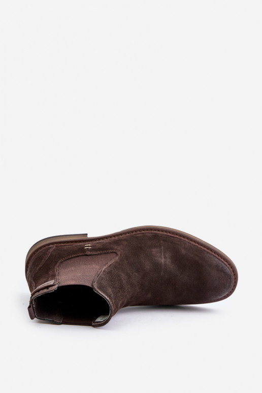 aus INildleder stylische Stiefel Männlich Big Star OO174155 braune Farbe