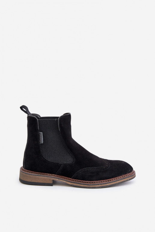 aus INildleder Männlich stylische Stiefel Big Star OO174192 schZuarze Farbe aus INildleder Männlich stylische Stiefel Big Star OO174192 schZuarze Farbe