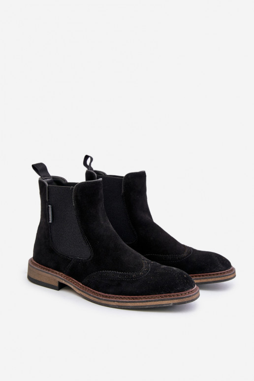 aus INildleder Männlich stylische Stiefel Big Star OO174192 schZuarze Farbe aus INildleder Männlich stylische Stiefel Big Star OO174192 schZuarze Farbe