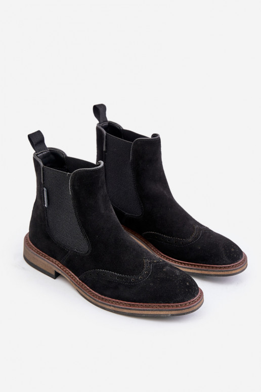 aus INildleder Männlich stylische Stiefel Big Star OO174192 schZuarze Farbe aus INildleder Männlich stylische Stiefel Big Star OO174192 schZuarze Farbe