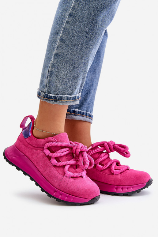 aus INildleder Sneakers Stilvollllschuhe FemininGrubym Schnürungm Artiker 54C1461 pinke Farbe aus INildleder Sneakers Stilvollllschuhe FemininGrubym Schnürungm Artiker 54C1461 pinke Farbe