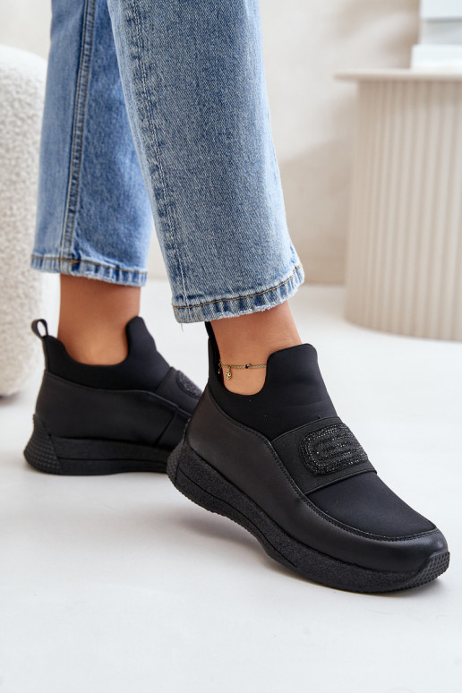 Turnschuhe mit einer Plattform Haut schZuarze Farbe Artiker 55C0035 Turnschuhe mit einer Plattform Haut schZuarze Farbe Artiker 55C0035