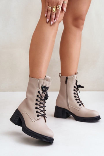 sich Zuarm laufen Damenstiefel Aus Ermöglichtturleder Vinceza 66671 Beige 2