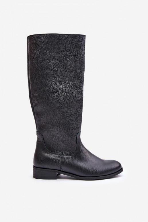 Haut Damenstiefel Mittlere INade Zum Schloss LeZuski 3616 schZuarze Farbe