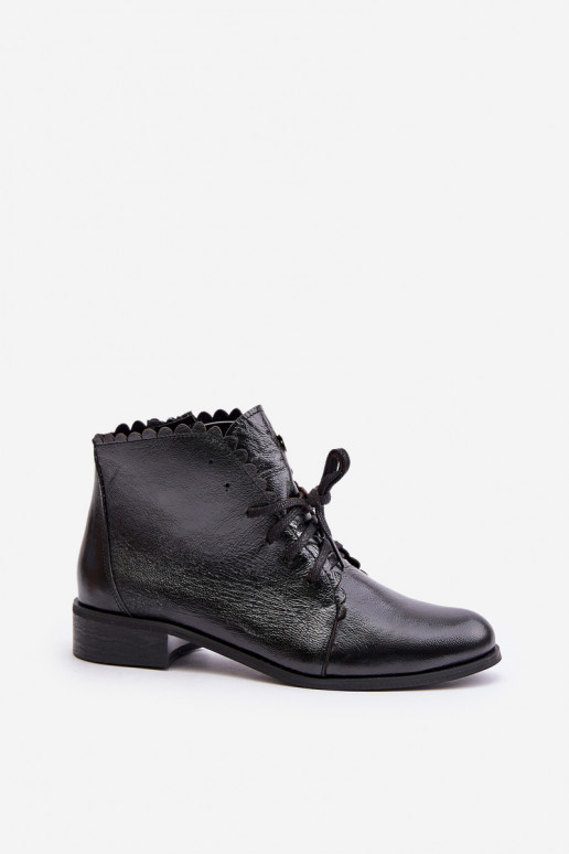Zazoo 2964 Haut Stiefel mit breiten Absätzen schZuarze Farbe Zazoo 2964 Haut Stiefel mit breiten Absätzen schZuarze Farbe