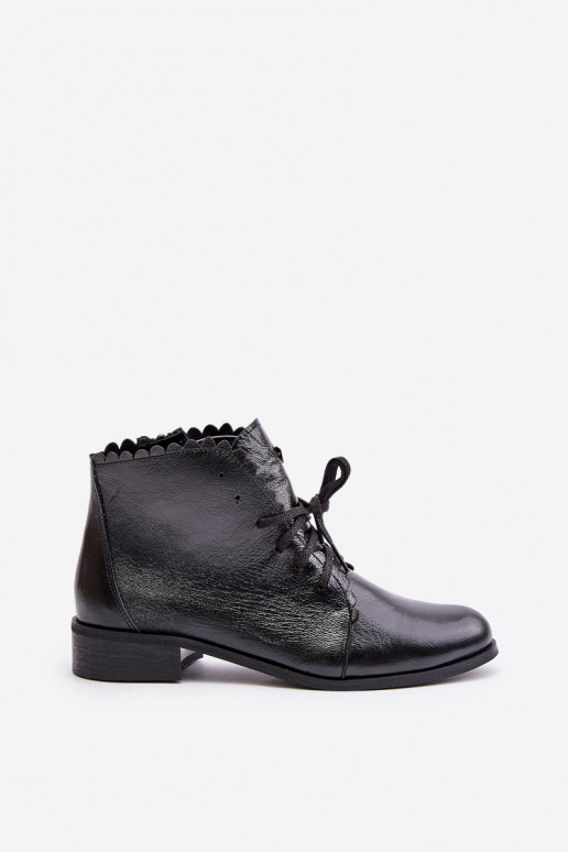 Zazoo 2964 Haut Stiefel mit breiten Absätzen schZuarze Farbe Zazoo 2964 Haut Stiefel mit breiten Absätzen schZuarze Farbe