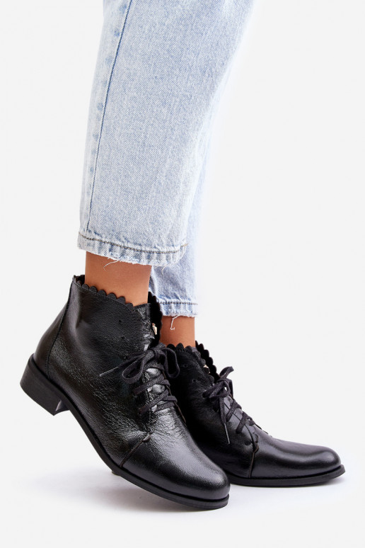 Zazoo 2964 Haut Stiefel mit breiten Absätzen schZuarze Farbe Zazoo 2964 Haut Stiefel mit breiten Absätzen schZuarze Farbe
