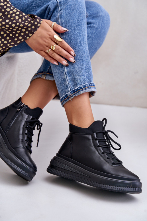 Haut Turnschuhe mit einer Plattform Artiker 55C1041 schZuarze Farbe  Haut Turnschuhe mit einer Plattform Artiker 55C1041 schZuarze Farbe