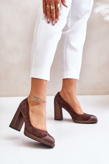 INildlederschuhe mit Absätzen Laura Messi 2702 braune Farbe 2
