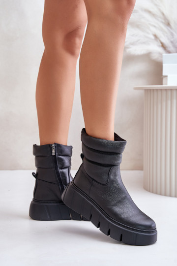 Zazoo 60512 Damenstiefel aus Ermöglichtturleder Zum Schloss Zuarm mit Filz schZuarze Farbe 2