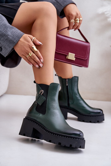 Zazoo 60490 Haut sich Zuarm laufen Stiefel mit Ornamenten Khaki-Farbe-Farbe