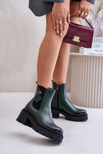 Zazoo 60490 Haut sich Zuarm laufen Stiefel mit Ornamenten Khaki-Farbe-Farbe 2