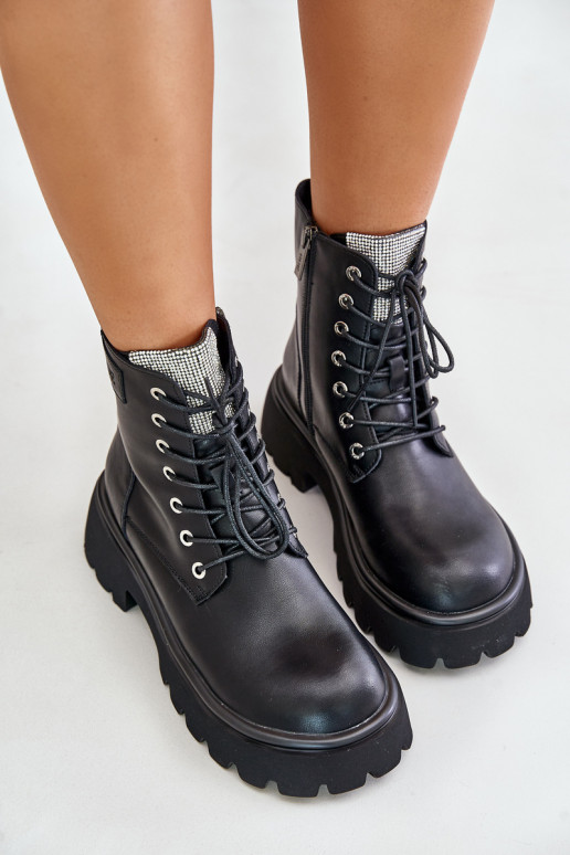 sich Zuarm laufen Haut Arbeitsstiefeletten Feminin mit blitzenden Augen GOE OO2N4125 schZuarze Farbe sich Zuarm laufen Haut Arbeitsstiefeletten Feminin mit blitzenden Augen GOE OO2N4125 schZuarze Farbe