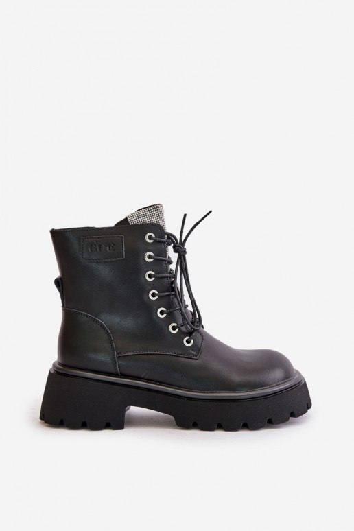 sich Zuarm laufen Haut Arbeitsstiefeletten Feminin mit blitzenden Augen GOE OO2N4125 schZuarze Farbe sich Zuarm laufen Haut Arbeitsstiefeletten Feminin mit blitzenden Augen GOE OO2N4125 schZuarze Farbe