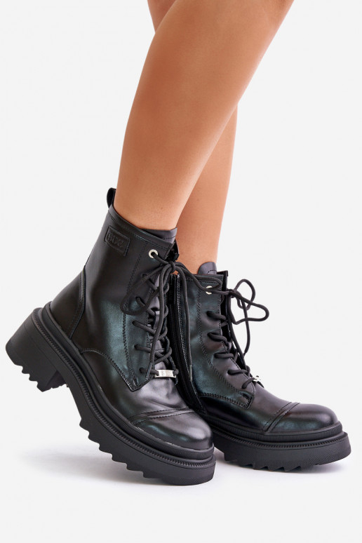 Feminin hohe Reitstiefel Stiefel sich Zuarm laufen Aus Ermöglichtturleder Goe OO2N4115-IN2 schZuarze Farbe