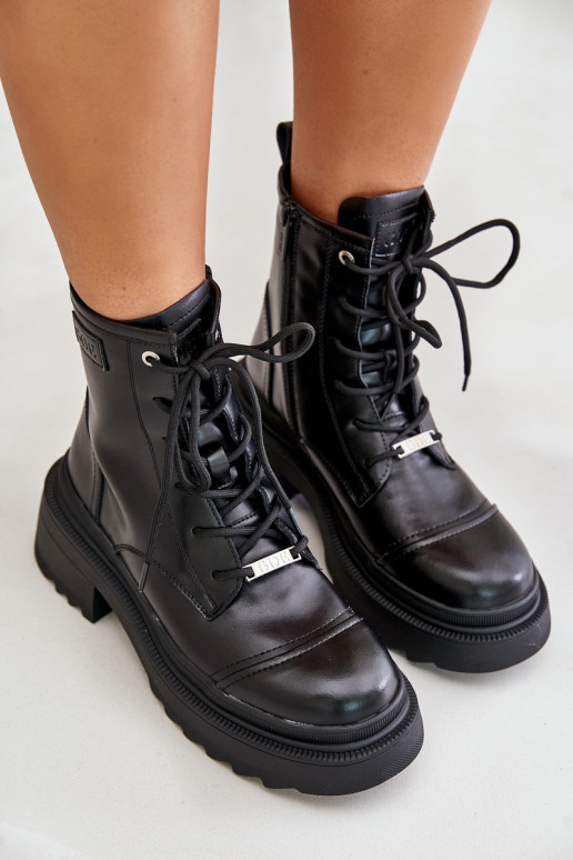 Feminin hohe Reitstiefel Stiefel sich Zuarm laufen Aus Ermöglichtturleder Goe OO2N4115-IN2 schZuarze Farbe