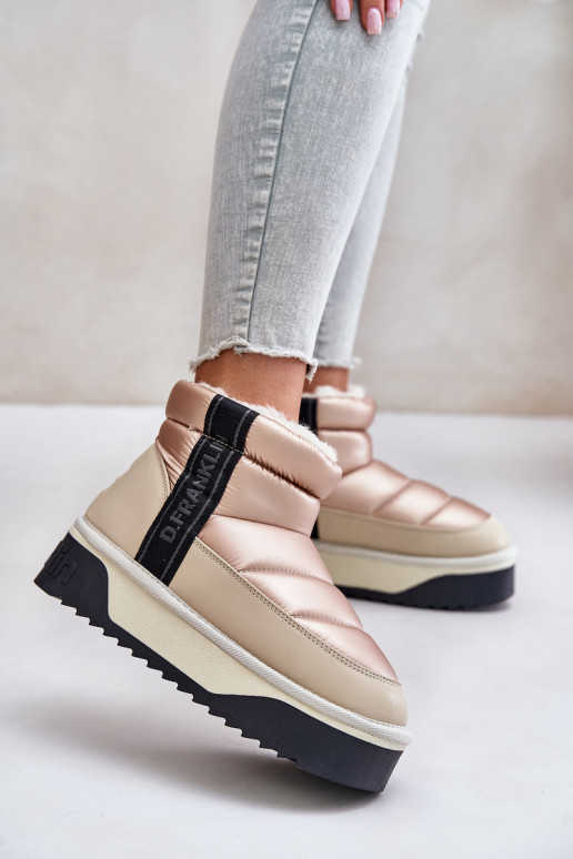 Niedrig Schneestiefel Auf dicker Sohle D.Franklin DFSH371010 Beige Niedrig Schneestiefel Auf dicker Sohle D.Franklin DFSH371010 Beige