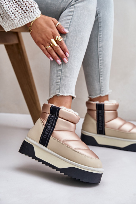 Niedrig Schneestiefel Auf dicker Sohle D.Franklin DFSH371010 Beige Niedrig Schneestiefel Auf dicker Sohle D.Franklin DFSH371010 Beige