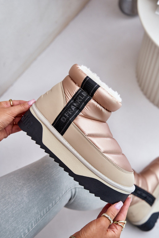 Niedrig Schneestiefel Auf dicker Sohle D.Franklin DFSH371010 Beige Niedrig Schneestiefel Auf dicker Sohle D.Franklin DFSH371010 Beige