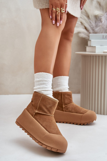 sich Zuarm laufen aus INildleder Schneestiefel mit einer Plattform Big Star OO274A212 braune Farbe 2
