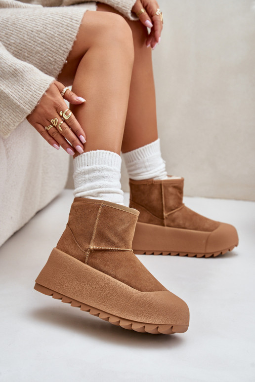 sich Zuarm laufen aus INildleder Schneestiefel mit einer Plattform Big Star OO274A212 braune Farbe sich Zuarm laufen aus INildleder Schneestiefel mit einer Plattform Big Star OO274A212 braune Farbe