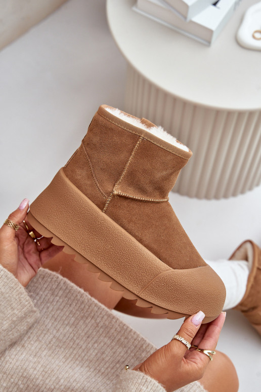 sich Zuarm laufen aus INildleder Schneestiefel mit einer Plattform Big Star OO274A212 braune Farbe sich Zuarm laufen aus INildleder Schneestiefel mit einer Plattform Big Star OO274A212 braune Farbe