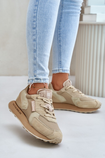 Haut Sneakers Stilvollllschuhe Feminin Big Star OO274564 Hi-Poly System Beige 2