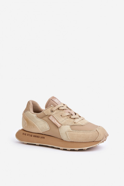 Haut Sneakers Stilvollllschuhe Feminin Big Star OO274564 Hi-Poly System Beige Haut Sneakers Stilvollllschuhe Feminin Big Star OO274564 Hi-Poly System Beige