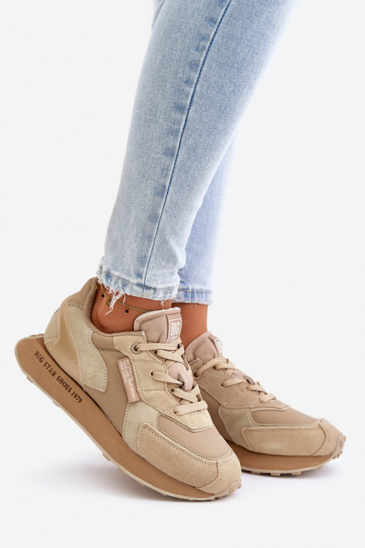 Haut Sneakers Stilvollllschuhe Feminin Big Star OO274564 Hi-Poly System Beige Haut Sneakers Stilvollllschuhe Feminin Big Star OO274564 Hi-Poly System Beige