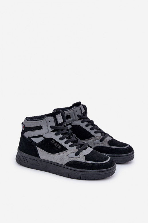 aus INildleder Sneakers Stilvollllschuhe Männlich Big Star OO174303 Hi-Poly System SchZuarz und-graue Farbe aus INildleder Sneakers Stilvollllschuhe Männlich Big Star OO174303 Hi-Poly System SchZuarz und-graue Farbe