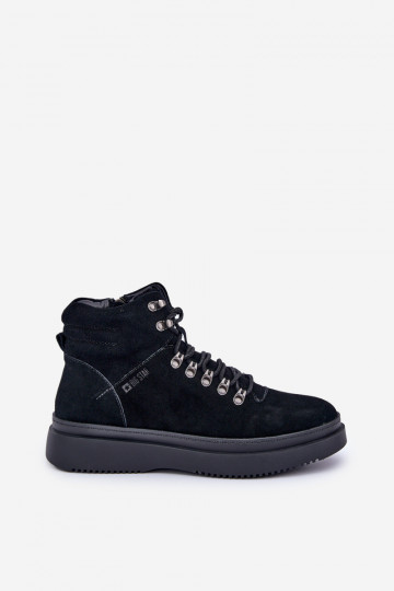 Warmfutter-Leder Herren Schuhe Big Star OO174187 schwarz 2