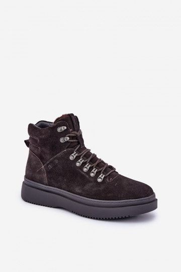 aus INildleder Schuhe Männlich sich Zuarm laufen Big Star OO174189 braune Farbe