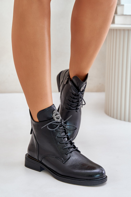 sich Zuarm laufen Stiefel mit breiten Absätzen mit Ornamenten schZuarze Farbe Leonise sich Zuarm laufen Stiefel mit breiten Absätzen mit Ornamenten schZuarze Farbe Leonise