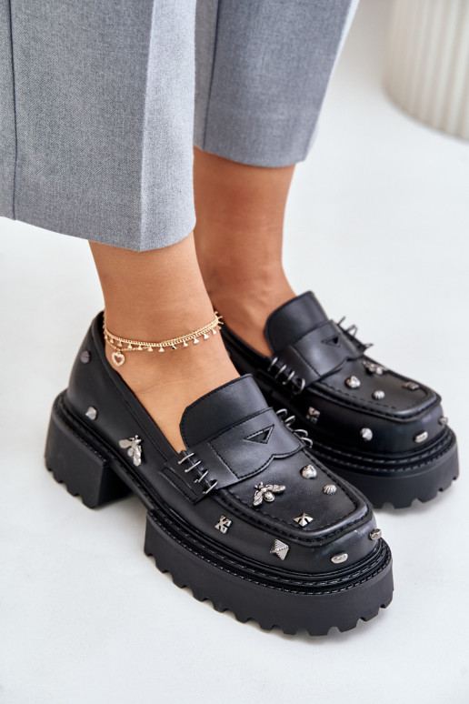 Haut Schuhe Feminin mit schönen Details D&A MR880-102 schZuarze Farbe Haut Schuhe Feminin mit schönen Details D&A MR880-102 schZuarze Farbe