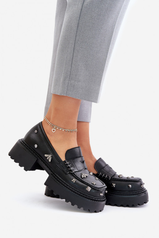 Haut Schuhe Feminin mit schönen Details D&A MR880-102 schZuarze Farbe Haut Schuhe Feminin mit schönen Details D&A MR880-102 schZuarze Farbe